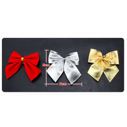 36X Christmas Tree Bow Ornament Gift Decorations XMAS Party Dinner Table Decor