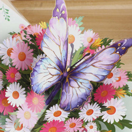 3D Pop Up Birthday Card with Flower Design for Mum, Daughter, Wife & Niece