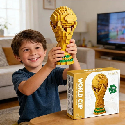 500Pcs World Cup Trophy Building Blocks Kids Educational DIY Construction Toy Gift