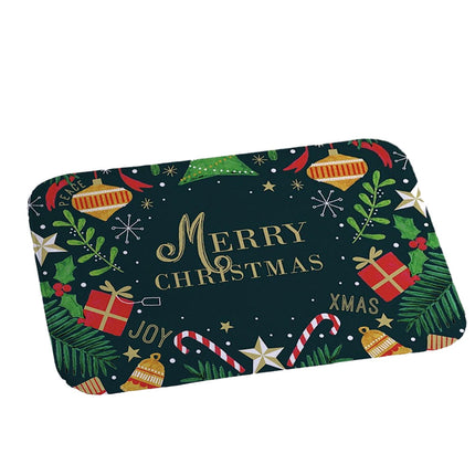 50×80CM Christmas Santa Pattern Outdoor Doormat Xmas Home Decor Rug