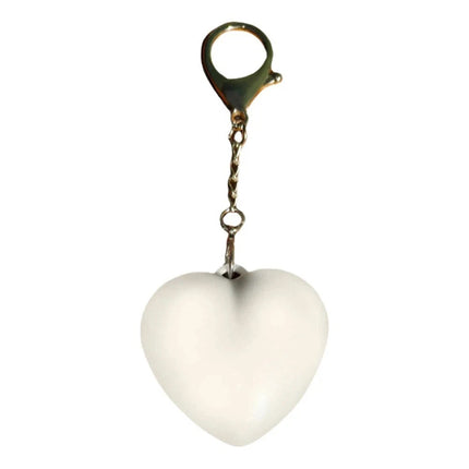 2-Pack Rechargeable Heart-Shaped Keychain Mini LED Flashlight: Light-Touch Sensitive (Bag Not Included)