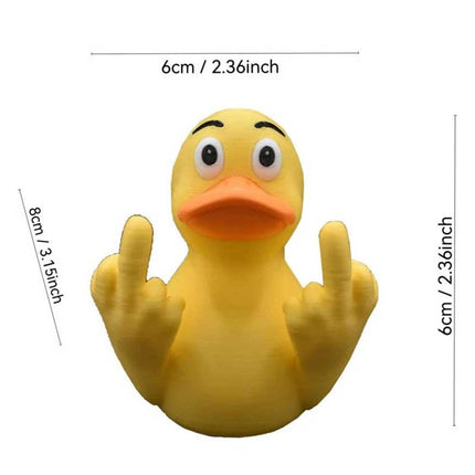 Sassy Middle Finger Rubber Duck: Distinctive Prank Figurine – A Witty Gag Gift That’ll Make Anyone Chuckle