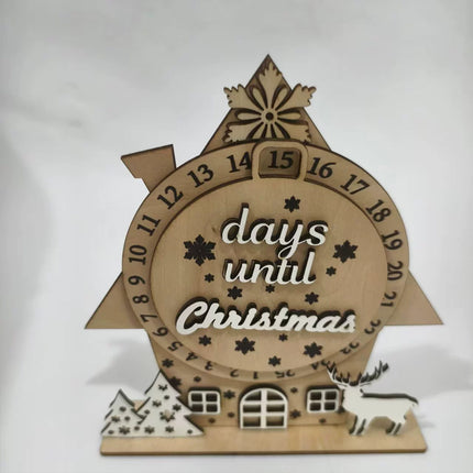 Tabletop Christmas Advent Calendar - Countdown Decor with Changeable Daily Numbers