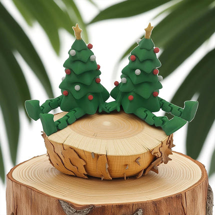 Printed Christmas Tree Desktop Decoration – Movable Joints Design, Exquisite Tabletop Christmas Ornament