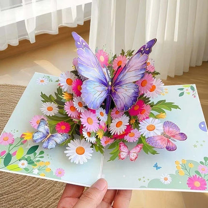 3D Pop Up Birthday Card with Flower Design for Mum, Daughter, Wife & Niece