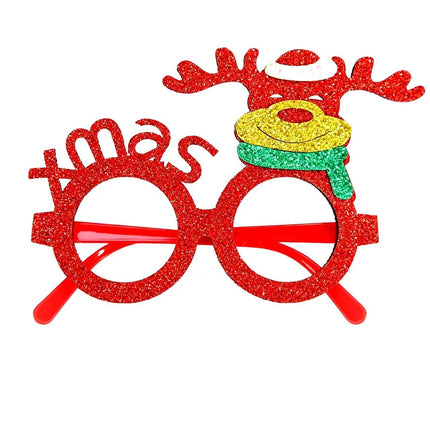 Christmas Party Novelty Glasses, Snowman & Reindeer Antler Party Decoration Eyewear