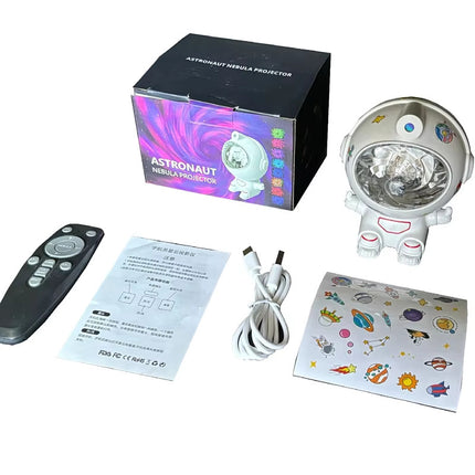 Creative sitting vortex astronaut starry sky projection light atmosphere light astronaut nebula night light