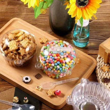 50PCS Clear Food Cupcake Cake Food Case Muffin Dome Takeaway Boxes Container