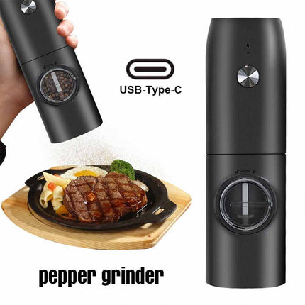 Electric Salt And Pepper Grinder Set USB Rechargeable Salt And Pepper Mill