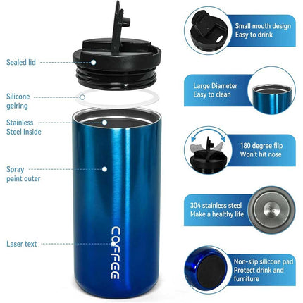 550ml Thermal Travel Coffee Mug Cup Hot Warm Insulated Drinks Thermal Thermos Flask