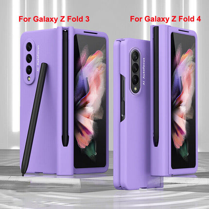 Full Cover Shockproof Hybrid Case With Pen Holder For Galaxy Z Fold 4 / Fold 3