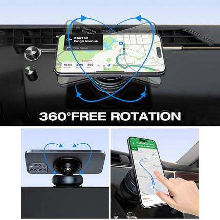 Electric Vacuum Magnetic Suction Cup 360° Rotation Car Phone Holder Stand Mount