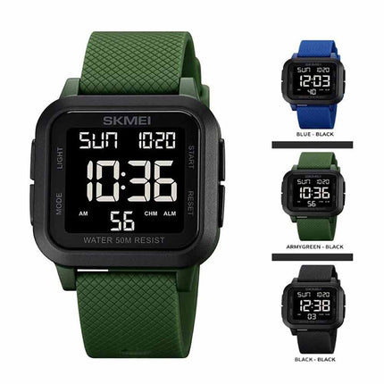 SKMEI-1894 Digital Mens Sports Watch Waterproof Resistant Casual MilitaryWatches