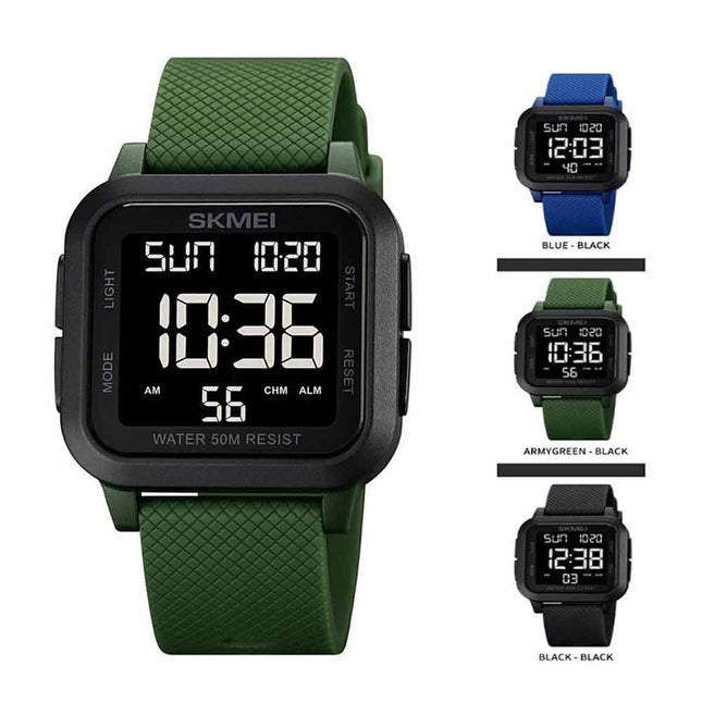 SKMEI-1894 Digital Mens Sports Watch Waterproof Resistant Casual MilitaryWatches