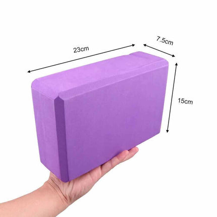 2PCS Yoga Blocks Brick Foaming Home Exercise Practice Fitness Gym Sports Random Color