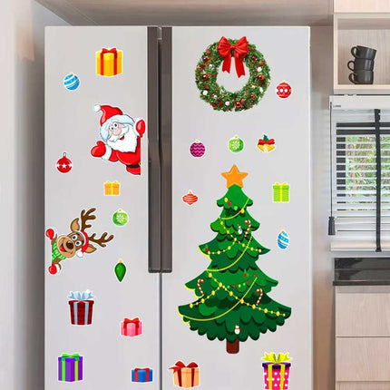 Christmas Santa Fridge Magnetic Sticker Refrigerator Sticker For Home Kitchen