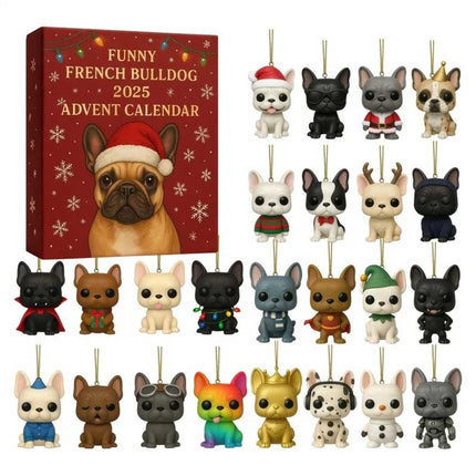 2D French Bulldog 2025 Advent Calendar: Christmas 24 Days Countdown Calendar