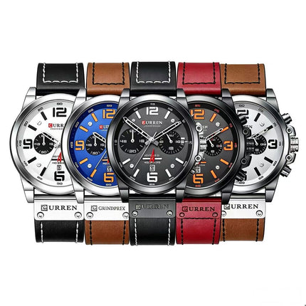 Men's Military Sports Wristwatch, Calendar Display Silicone Strap Casual Boys Watch 8314