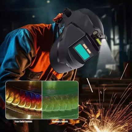 Auto Darkening Welding Mask Helmet – Solar-Powered for ARC, TIG, MIG & Grinding