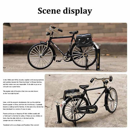 DIY Retro Bicycle Model Mini Alloy Bicycle Miniature Simulation Finger Bike Toys