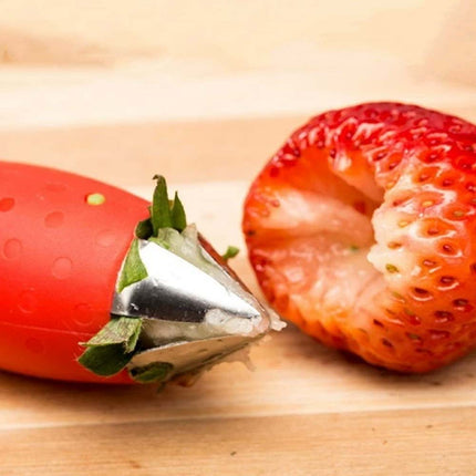 Strawberry Slicer Cutter Strawberry Corer Huller, Fruit Leaf Stem Remover Tool for Kitchen
