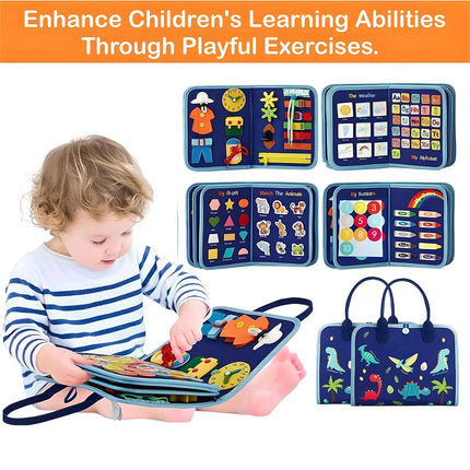 Blue Montessori Busy Board Intelligence Learning Toy Sensory Board Toy