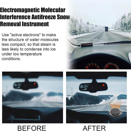 1X Electromagnetic Car Snow Removal Device, Portable Car Defroster, Efficient Ice Melting Deicer Tool