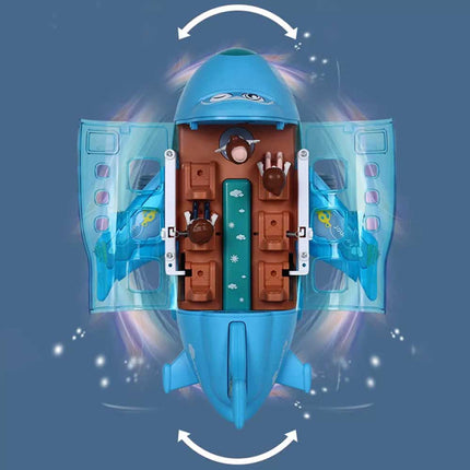 360 Rotating Electric Toy Plane Airplane with Sound Light Gift for Boys Xmas Gift