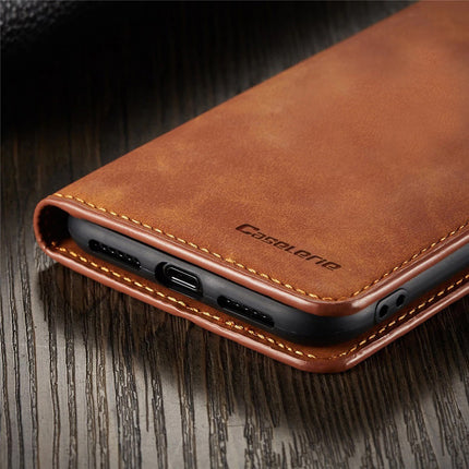 Premium Leather Flip Magnetic Wallet Case Protective Cover for iPhone 17
