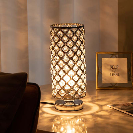 Crystal Bedroom Nightstand Light Bedside Table Lamp Home Decor Desktop Lamp
