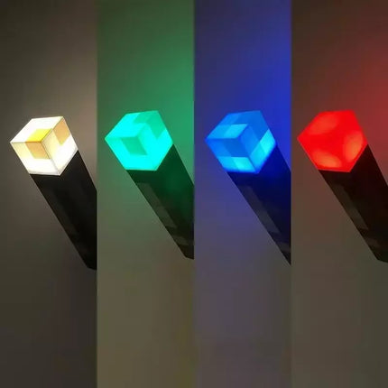 Mine Mini World craft Game Torch Lamp Led Night Light Home Decors USB Rechargeable Kids Gift