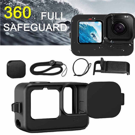 Accessories Kit for GoPro Hero 11 10 9 Black Silicone Sleeve Protective Case