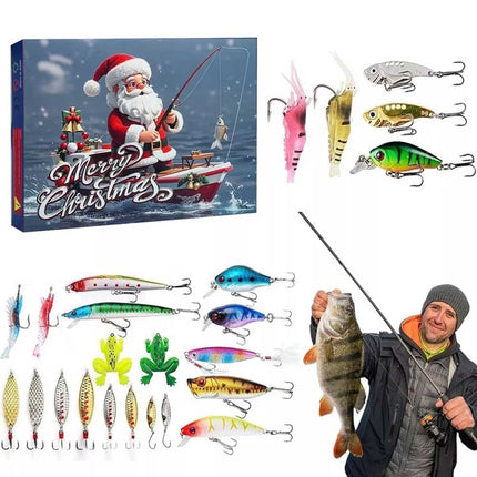 2024 Christmas Fishing Tackle Advent Calendar,24Days Surprise Countdown Calendar