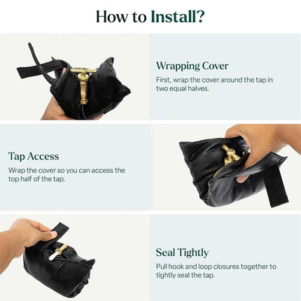 Waterproof Outdoor Tap Cover, Winter Frost Protector & Garden Faucet Insulation Jacket