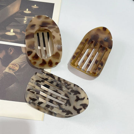 Set Flat Oval Hair Claw for thick Hair Clip For Women Girls Accessories