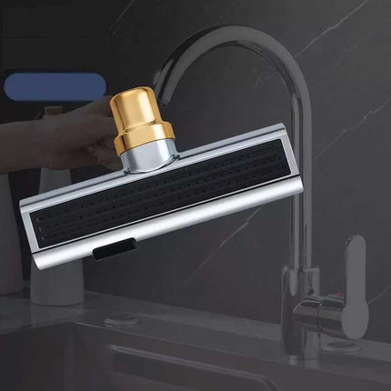 4‑in‑1 Sink Tap Spray Head Attachment, 360° Rotating Waterfall Anti‑Splash Kitchen Faucet Nozzle