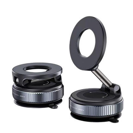 Electric Vacuum Magnetic Suction Cup Car Phone Holder Stand Mount 360° Rotation