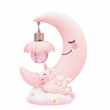 LED 3D Unicorn Bedside Desk Lamp Night Light Moon Lights Boys Girls Kids Bedroom