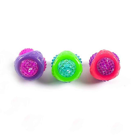 Glow In Dark Dog Squeaky Balls Durable Interactive Play Toys