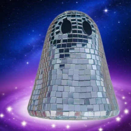 Ghost Disco Ball Halloween Centerpiece Glitter Ghost Sign Tiered Tray Ornaments
