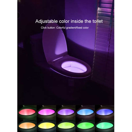 Rechargeable Toilet Bowl LED Night Light Motion Activated Seat Sensor Bathroom Lamp Light