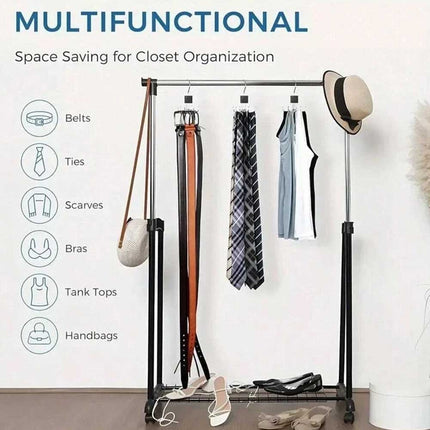 2pcs Hanger Belt Organizer Rack, Space-Saving Closet Organizer Hooks for Home