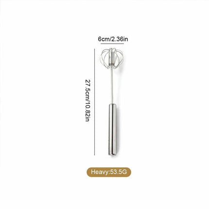 Easy Whisk Semi Automatic Stainless Whisks Hand Push Egg Beater Milk Whip Mixer