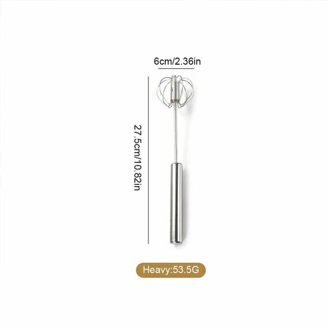 Easy Whisk Semi Automatic Stainless Whisks Hand Push Egg Beater Milk Whip Mixer