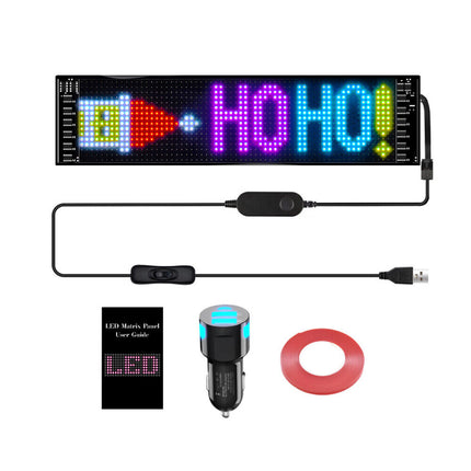 Car RGB LED Sign Scrolling Message Display Board Screen Programmable APP Control