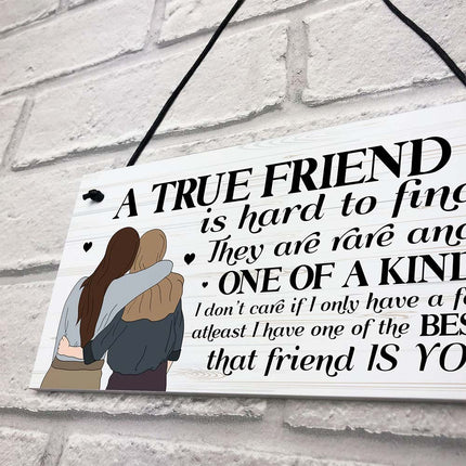 True Friend Wooden Wall Decor – Thoughtful Friendship Gift for Her