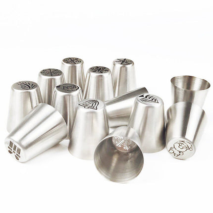 15pcs/set Christmas Nozzle Cake Decor Piping Icing Snowflake Nozzles Tip Cream
