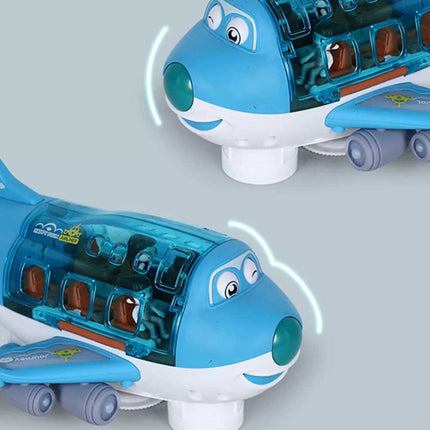 360 Rotating Electric Toy Plane Airplane with Sound Light Gift for Boys Xmas Gift