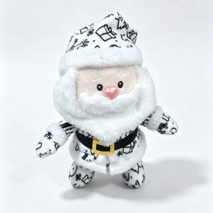 DIY Paintable Blank Santa Claus Plush Toy, Unpainted Christmas Stuffed Doll for Hand‑Painting Craft Project