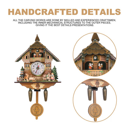 Cuckoo Forest Clocks Wall Clock Vintage Rustic Wooden Clocks Home Decor
